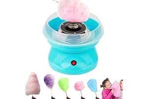 KEVO Machine à barbe à papa électrique - Machine à fabriquer du sucre en coton - Machine à papa à papa - Machine à faire soi-même - Cadeau pour enfants - Appareils de cuisine,bleu