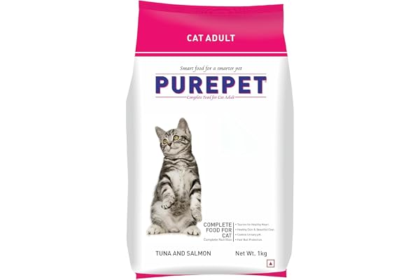 Purepet Adult Dry Cat Food Tuna & Salmon Flavour, 1 kg Pack