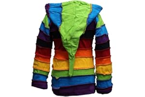 SHOPOHOLIC FASHION Kinder Pixie bunt Hippie gestreift Kapuzenpulli Hippy Boho Kinder Jacke Sweatshirt