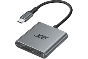 acer Czytnik kart SD 4.0, czytnik kart UHS-II Micro SD USB C, podwójny czytnik kart pamięci typu C, adapter z portem PD 100 W do kart MicroSD SDXC SDHC UHS-II i UHS-I do iPhone'a 15/16, laptopa