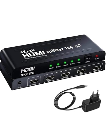FeinTech VSP01202 Répartiteur HDMI 2.0 1x2 avec 4K HDR Down-Scaler Audio-EDID Noir FeinTech VSP01202 Répartiteur HDMI 2.0 1x2 avec 4K HDR Down-Scaler Audio-EDID Noir