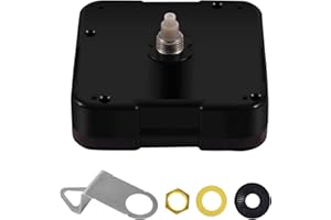 WinTaim Movimento super silenzioso per orologio da parete, 12888 movimento, lunghezza del gambo fai da te, funzionamento a batteria, riparazione (senza lancetta, serie WT-12888)