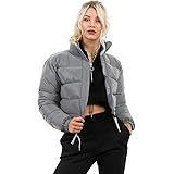 cropped reflective puffer jacket