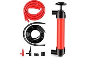 WLECRTL Manual Syphon Pump Kit, Liquid and Air Pump, Hand Water Pump, Fuel Transfer Pump, Oil Extractor Pump, Multi-Use Siphon Fuel Transfer Pump Kit for Gasoline, Oil, Air and Other Fluids