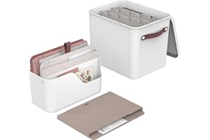 Rotho MYPAPER Set Dokumenten Ablage MY PAPER Plus, Set aus Organizer Dokumente und Ablagesystem mit Register, Kunststoff, weiss mit roten Mappen