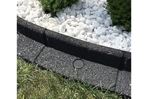 ECOBLOK 6 m Flexi Border Garden Edging (6x 1m packs) in Grey- H8cm - by EcoShape