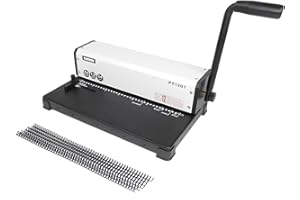 RAYSON Encuadernadora Manual de Espiral, Perfora 12 hojas, A4, Paso 3:1, 34 Agujeros Cuadrados, PT1201