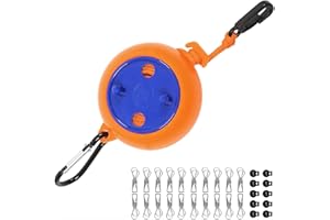 LURICO Cuerda para Tender Camping, 10m Tendedero Retractil, Cuerda Ropa Exteriores, Tendedero de Viaje Adjustable, con 10 Hebillas Fijas y 20 Pinzas Resistentes al Viento