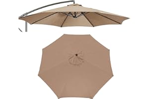 KDHKDFN Toile De Rechange Pour Parasol Déporté, Toile De Parasol Ronde 3m 8 Baleines Toile De Remplacement