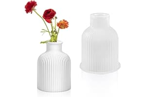 PANYI Weiss Silikonform Vase Epoxidharzform Harzform Vase Silikonform Vase Resin GießForm Diy Kann Als Heimdekoration, Blumenladen-Dekoration Verwendet Werden