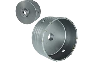 Topolenashop Fresa a Tazza 150mm per Muratura in Carburo di Tungsteno o Diamante Punta per Trapano con Foro Filettato M22 Ideale per Cemento, Mattoni, Pietra, Calcestruzzo e Carotaggio