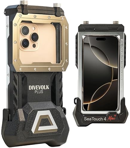 DIVEVOLK Button-Free Underwater Real Touchscreen iPhone Case [80m  