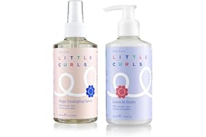 Only Curls Little Curls Magic Detangling Spray & Leave-in Styler Bundle, Tames Tangles & Styles Tear-Free, Easy Styling Routine, Gentle & Conditioning Formula, Lightweight & Gentle, 200ml x2