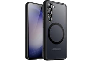 ‎JETECH JETech Etui Magnetyczne dla Samsung Galaxy S23 5G 6,1 Cala, Kompatybilne z MagSafe, Półprzezroczysty Matowe Tyłu Odporny na Wstrząsy Osłona Telefonu (Czarny)