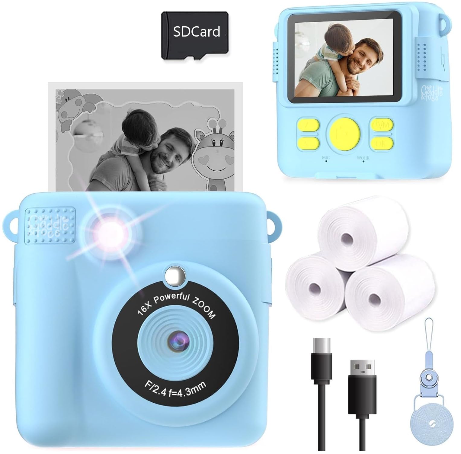 Caddle & Toes Instant Print Camera Review: Best Christmas Birthday Gift for Kids 3-12