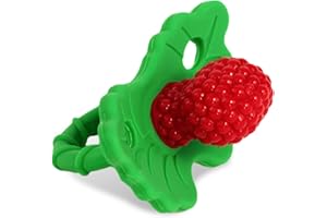Razbaby RaZberry Silicone Baby Teether Toy - Berrybumps Soothe Babies Sore Gums - Infant Teething Toy