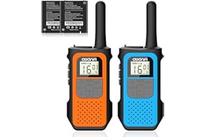AWANFI Walkie Talkies for Adults Kids, 2 Pack Rechargeable Walkie Talkies with 1200mAh Battery, Long Range 16 Channels Radios, Walky Talky with USB-C Cable, VOX-Hands free for Outdoor Camping Hiking