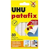 UHU 1648810 - Quadratini in pasta adesiva Patafix, 80 pezzi, colore: bianco