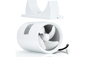 HOSE VARY Ventilateur de tuyau 100 mm - Vitesse de rotation réglable - Avec support amovible - Pour salle de bain, WC, cuisine, serre, tente, garage - Blanc
