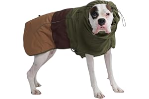 Spark Paws Hunderegenmantel, wasserdichte Winddichte Regenjacke, für kleine, mittlere, große und extra große Hunde, reflektierend, atmungsaktiv, mit vollständigem Körperschutz - Green Brown Tan - 3XL