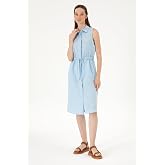 U.S. Polo Assn. Kadın A&ccedil;ık Mavi Elbise (Dokuma) 50306605-VR003