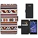 Price comparison product image Super Galaxy Cell Phone Card Slot PU Leather Wallet Case // M00154174 Cloth Textiles Etno Tkanica Raster // Sony Xperia M2 D2303 D2305 D2306