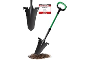 Hammersmith RayzerShovel - Spaten mit Wurzelsäge - Gärtnerspaten für Harte & steinige Böden zum Graben, Schneiden & Sägen - Trittkante für mehr Kraft, für Garten, BAU, Wurzeln entfernen