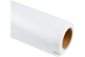 RUSPEPA Rouleau De Papier Kraft Blanc - 61 Cm X 30 M - Papier Recyclé, Idéal Pour L'Artisanat, L'Art, L'Emballage De Cadeaux, L'Emballage, Les Envois Postaux, L'Expédition, Les Colis Et Colis