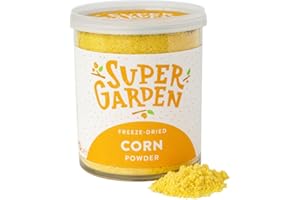 SUPERGARDEN Super Garden maíz liofilizado en polvo - Producto 100% puro y natural - Apto para veganos - Sin azúcares, aditivos artificiales ni conservantes añadidos - Sin gluten - No OMG