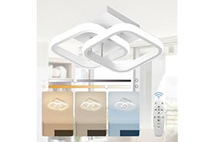 EIDISUNY LED Ceiling Light 22W Modern Square Design LED Ceiling Lamp Cool White/Natural White/Warm White/Metal Ceiling Lighting Fixture for Living Rooms Bedrooms Hallway Office 85V-265V (White)