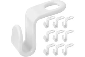 Bakecat Clothes Hanger Connector Hooks, 20 Pcs Coat Hanger Hooks Super Space Saving for Closet, White