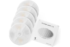 VinDox Filtri Fontanella per Gatti, 5 Pezzi Filtro per Fontana per Gatti, Tripla Filtrazione con Resina e Carboni Attivi per 1.85L Fontana Gatti