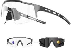 KAPVOE Lunettes pour Enfants - Photochromatiques & Polarisées Lunettes de Cyclisme Protection UV400 Frame TR90 K9028