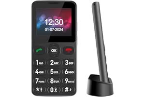 Melefon Seniorenhandy mit großen Tasten,2.2 Zoll Farbdisplay,einfach zu bedienen,Ohne Vertrag Handy für Senioren | SOS-Taste | FM Radio | Torch |1000mAh Batterie mit Ladestation (Schwarz)