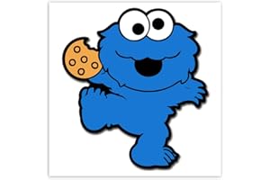 Biomar Labs® 1 x Vinyl Aufkleber Sticker Lustig Autoaufkleber Sesamstraße Krümelmonster Monster Auto Motorrad Fenster Fahrrad Tuning B 253