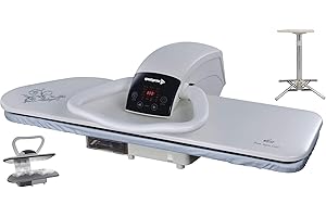 SPEEDYPRESS Pressa da Stiro Professionale 90HD per Carichi Pesanti 91cm con Treppiedi/Supporto/Piedistallo (+ Ricambio per Copertura GRATUITA e Telo Imbottito e Cartuccia Filtro Dell'acqua)