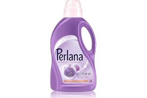 Perlana Detersivo Delicati Lavanda (28 lavaggi), Detersivo lavatrice liquido per lana, seta e delicati, Detersivo delicati per effetto cashmere e fibre rinnovate al profumo di lavanda