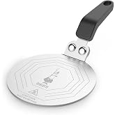 Bialetti - İnd&uuml;ksiyon Ocak Isı Dif&uuml;z&ouml;r&uuml; - 13cm - 1 ila 9 Cups Aralığı İ&ccedil;in Uygundur - Paslanmaz &Ccedil;elik G&ouml;vde - Bakalit Sap - H