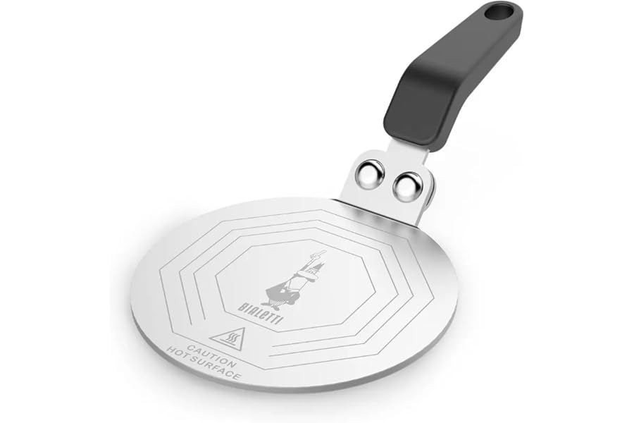 Bialetti Moka Induktionskochteller Adapter für die Verwendung von Kaffeekannen und Kochgeschirr auf Induktionskochfelder, Sta