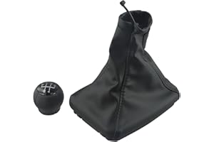 SISINKAL 5-Gang-Schaltknauf mit schwarzer Ledermanschette, für Opel Meriva A 2003–2005/2007–2010 Getriebe-Ersatz