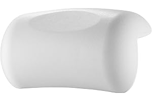 Koelaa Almohada de Baño, Almohada para Bañera con Ventosas Antideslizantes, Reposacabezas Bañera, Almohada Bañera Ergonómico, Cojín de Baño Impermeable para SPA en Casa Almohada Bañera-Blanco
