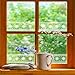 Produktbild Bluelover 240Cm Fenster Spitze Decal Sticker Weiße Blumen Aufkleber Romantische Fenster Showcase Wandgestaltung