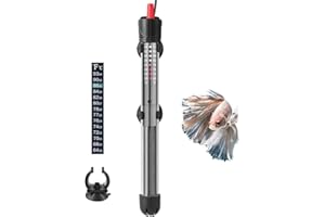 HITOP HP-608 300W Submersible and Adjustable Aquarium Heater With Thermometer and Suction Cups