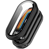 FDHYFGDY Case for Xiaomi Smart Band 9 All-Round PC Protective Case with Screen Protector Screen Protector Compatible with Xiaomi Mi Band 9 - Black