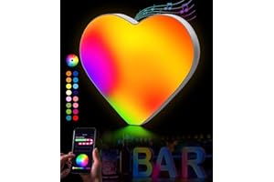 ‎KIMIMARA LED Buchstaben Lichter Alphabet - LED Brief Licht mit USB-Netzteil，APP-Kontrolle Musik Sync Dimmbar für Geburtstag Weihnachten Hochzeit Party Valentinstag & Festival Dekoration - Buchstaben Liebevoll