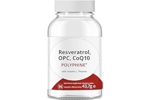 ‎SWISS POINT OF CARE Swiss Point Of Care Resveratrol - Trans-Resveratrol, OPC & Q10 hochdosiert, 90 Kapseln | 500mg Polyphine® (OPC, Resveratrol), 60mg Q10 pro Tagesdosis | aus ganzen Trauben, mit Vitamin C & B1, vegan