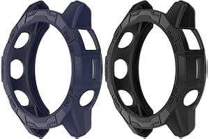 Chofit Etui kompatybilne z Garmin Epix Pro Gen 2 51 mm/Fenix 7X Pro, etui ochronne z TPU, osłona ramy zegarka, osłona do Fenix 7X Pro / Epix Pro Gen 2 51 mm (czarne + niebieskie)