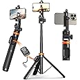 OOHHEE 62” Phone Tripod with Remote, Tripod for iPhone & Selfie Stick, High Strength Legs & Extendable Tube Tripod Stand, Fit for iPhone 14 Pro Max/14 Pro/13/Samsung S22/Camera