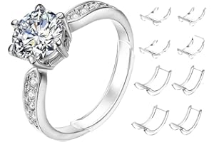 BODYA Lot de 8 ajusteurs de taille de bague pour bagues amples - Tendeur invisible - S'adapte à toutes les bagues - Tailles assorties