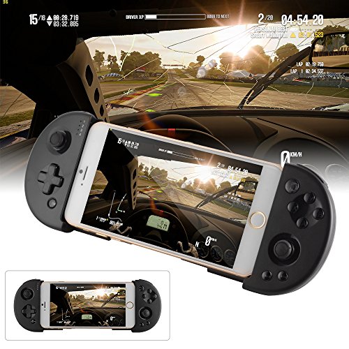 Kreema Controller di gioco telescopico Bluetooth senza fili Gamepad Joystick Joypad per iOS Android iPhone 7 / 6s / 6 Samsung Galaxy S7 / S6 / S5